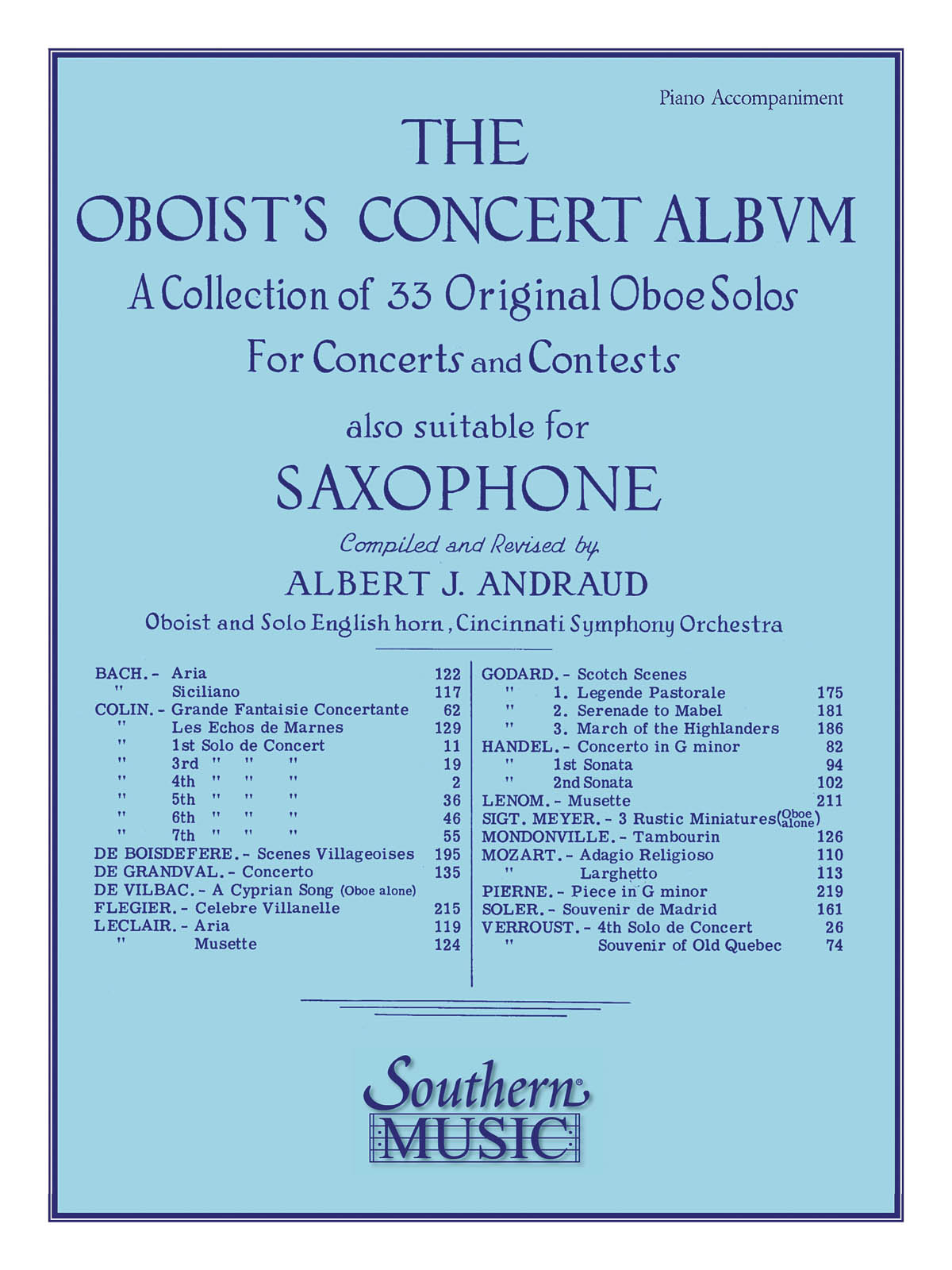 Oboist's Concert Album: Piano: Instrumental Album