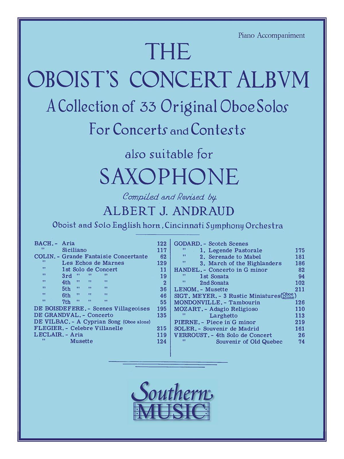 Oboist's Concert Album: Oboe Solo: Instrumental Album