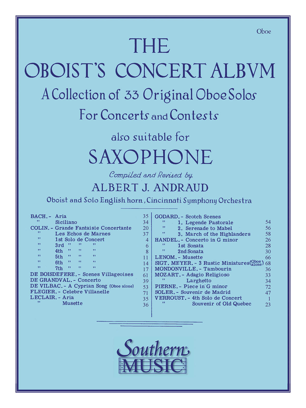 Oboist's Concert Album: Oboe Solo: Part