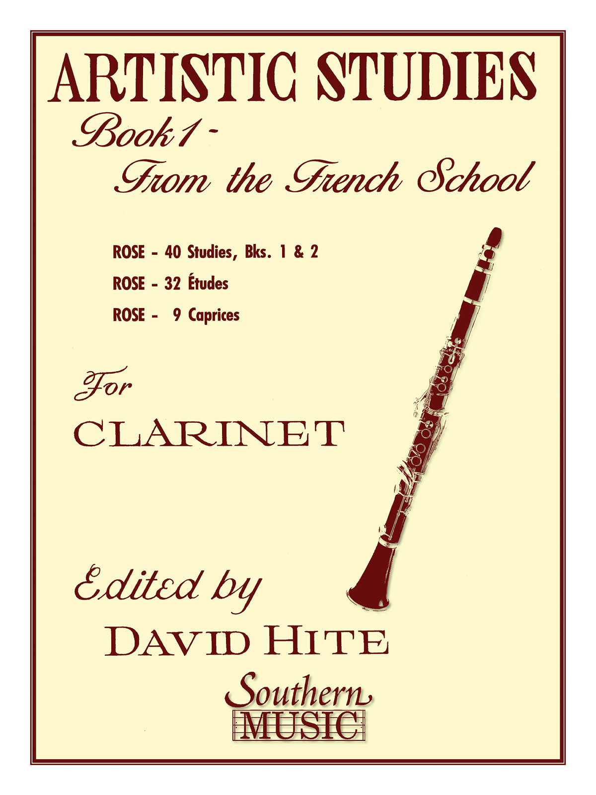 Cyrille Rose: Artistic Studies  Book 1 (French School): Clarinet Solo: