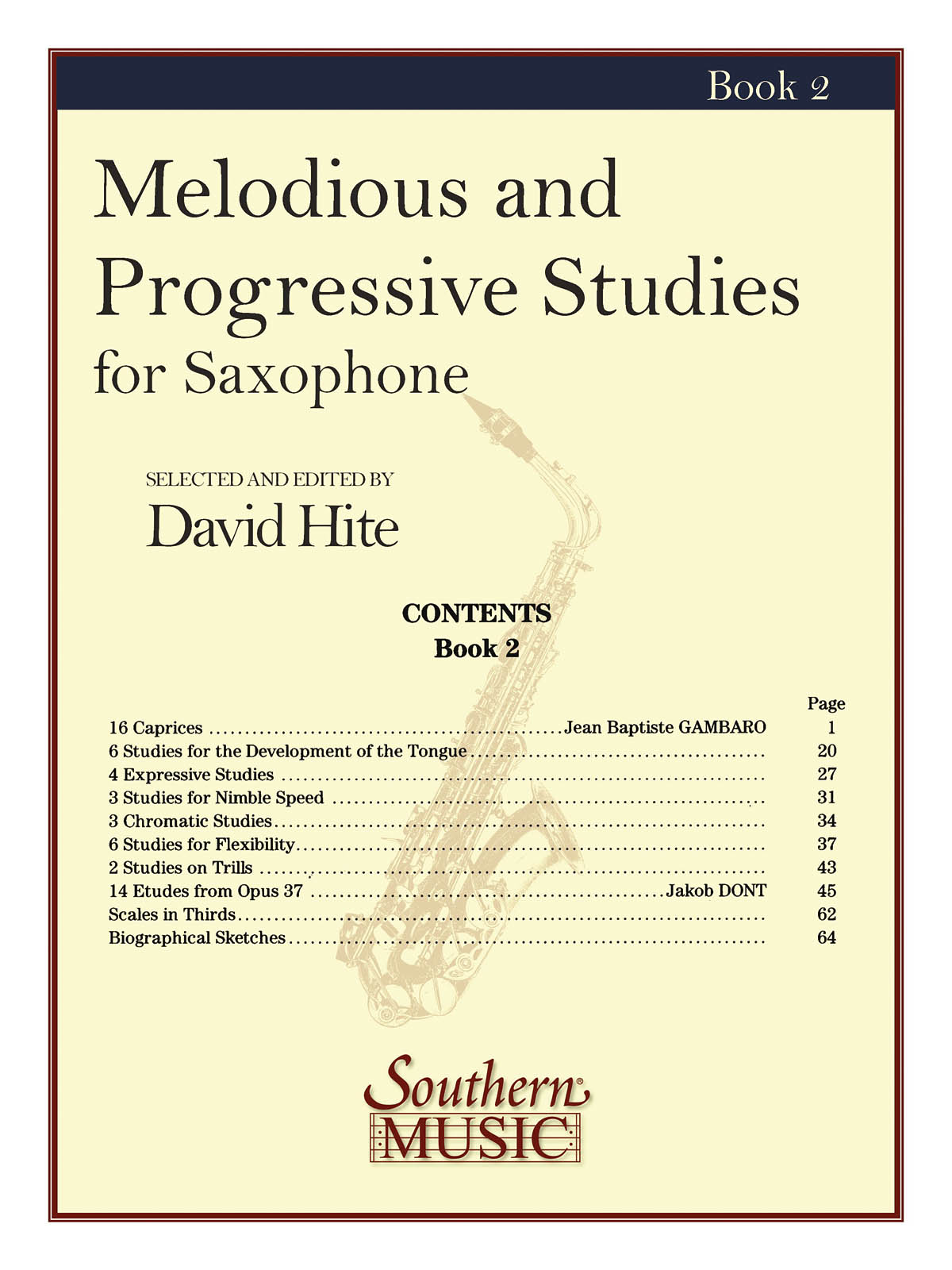 Melodious and Progressive Studies  Book 2: Saxophone: Instrumental Album