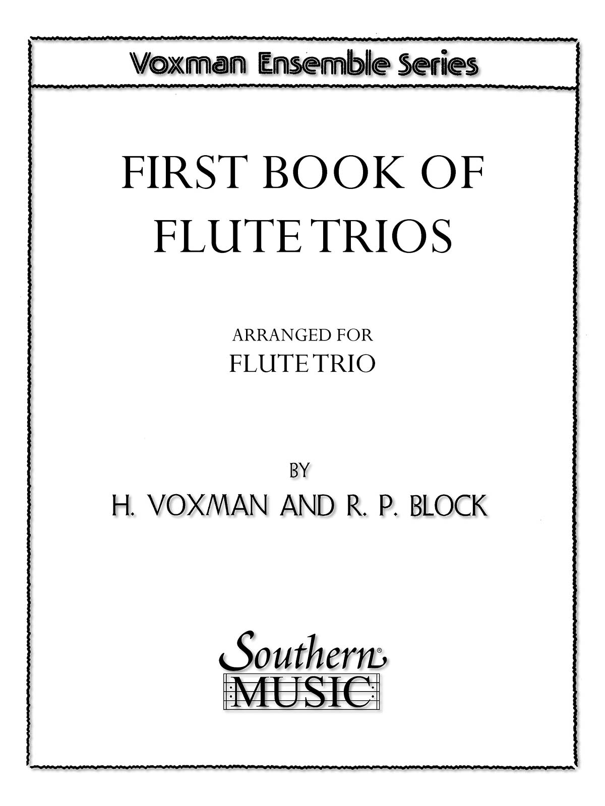First (1St) Book Of Flute Trios: Flute Ensemble: Score