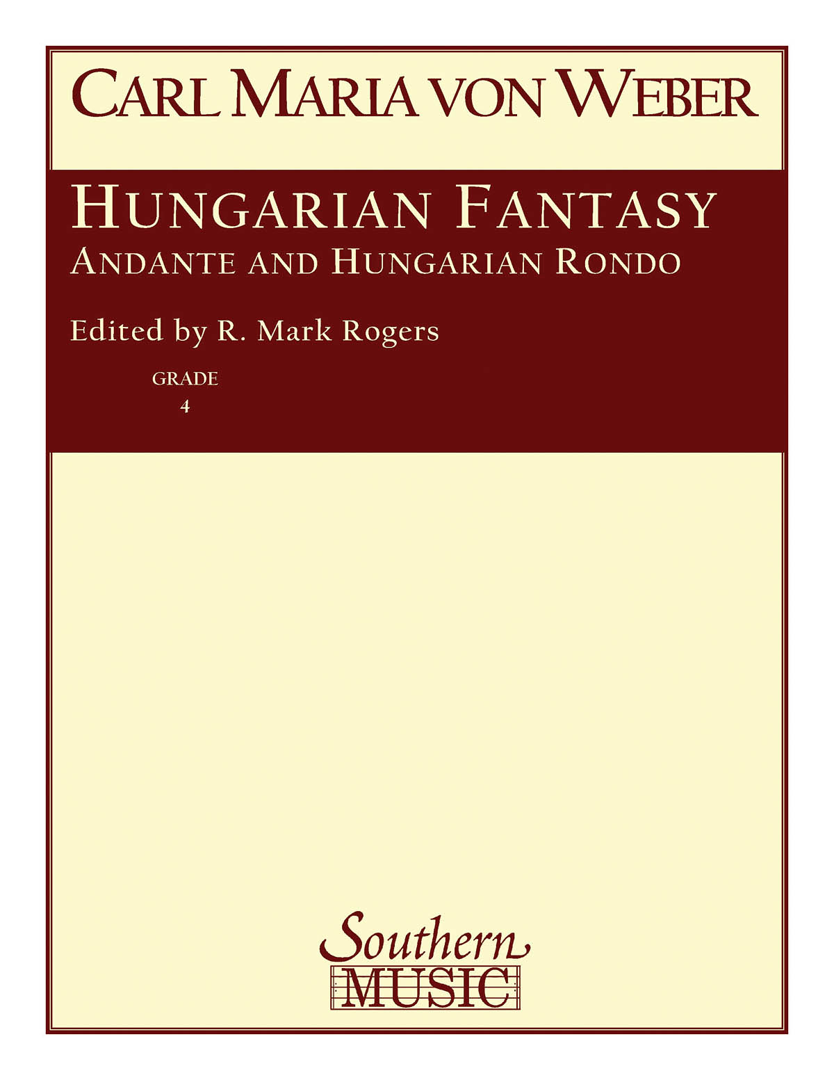 Carl Maria von Weber: Andante And Hungarian Rondo (Hungarian Fantasy): Concert