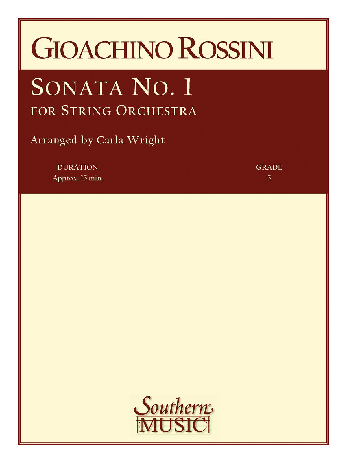 Gioachino Rossini: Sonata No. 1: String Orchestra: Score & Parts
