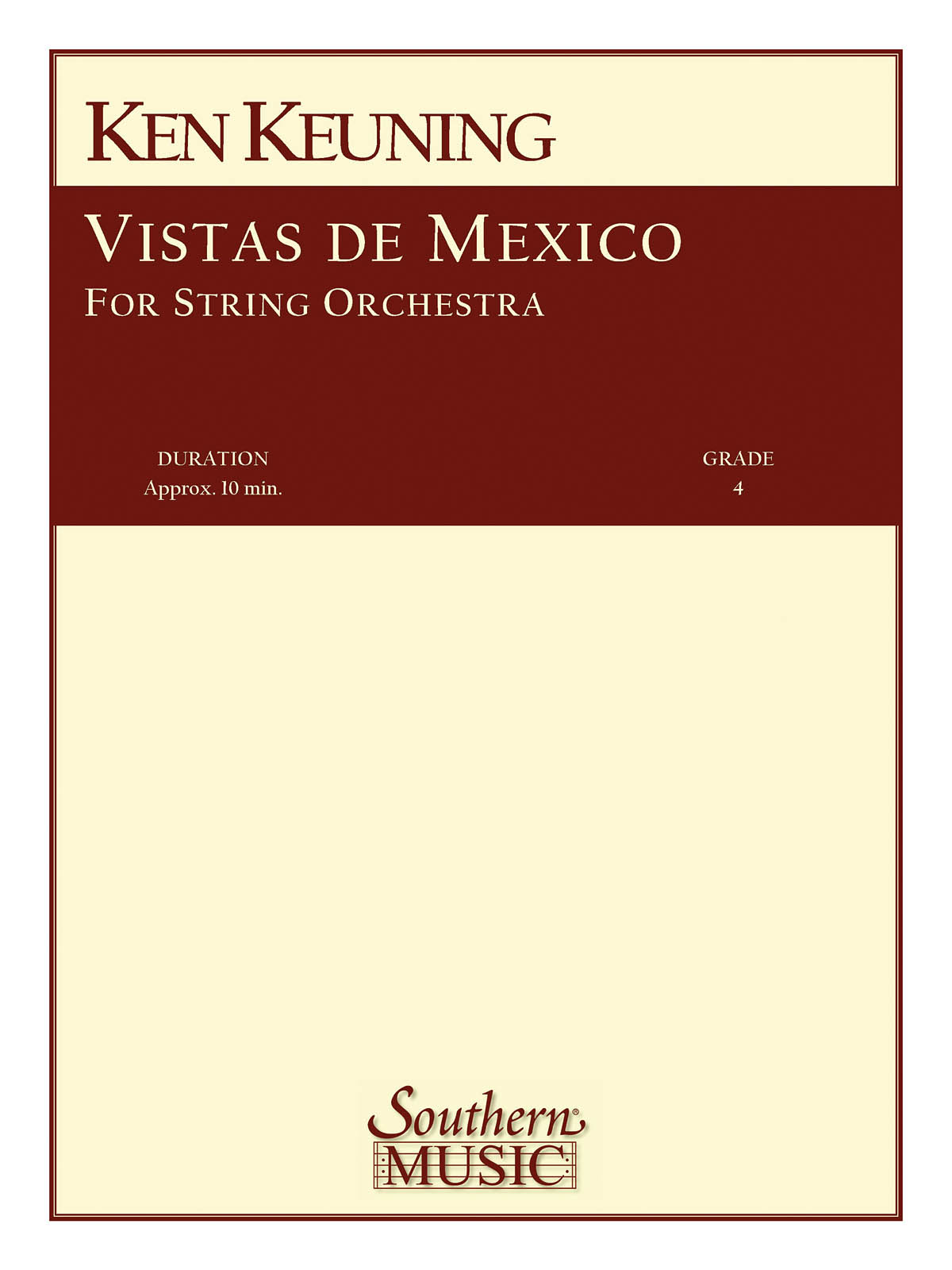 Ken Keuning: Vistas de Mexico: String Orchestra: Score