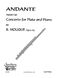 Bernhard Molique: Andante: Flute and Accomp.: Instrumental Album