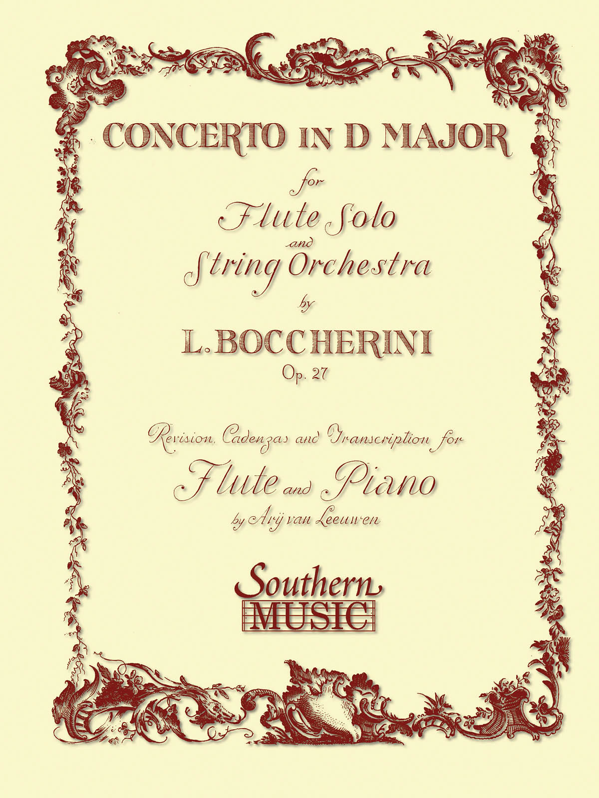 Luigi Boccherini: Concerto In D Major  Op 27: Flute and Accomp.: Instrumental