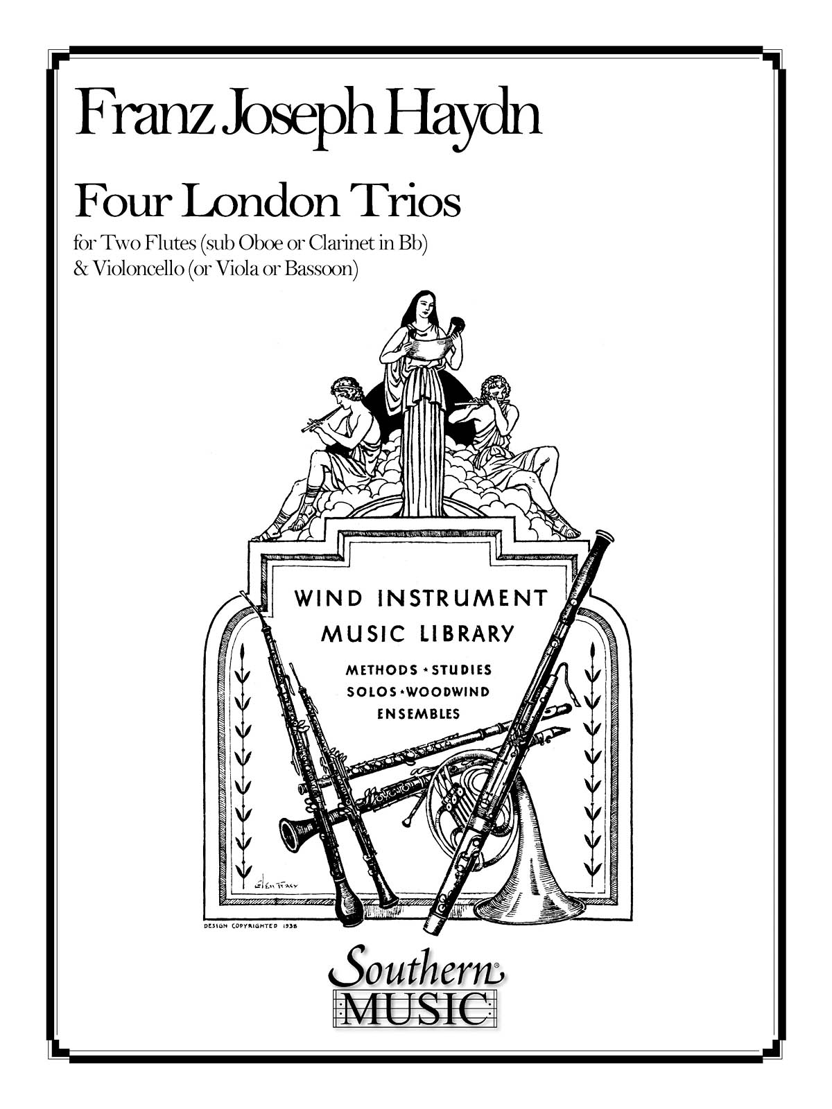 Franz Joseph Haydn: Four (4) London Trios (Set-Pts-Only): Woodwind Ensemble: