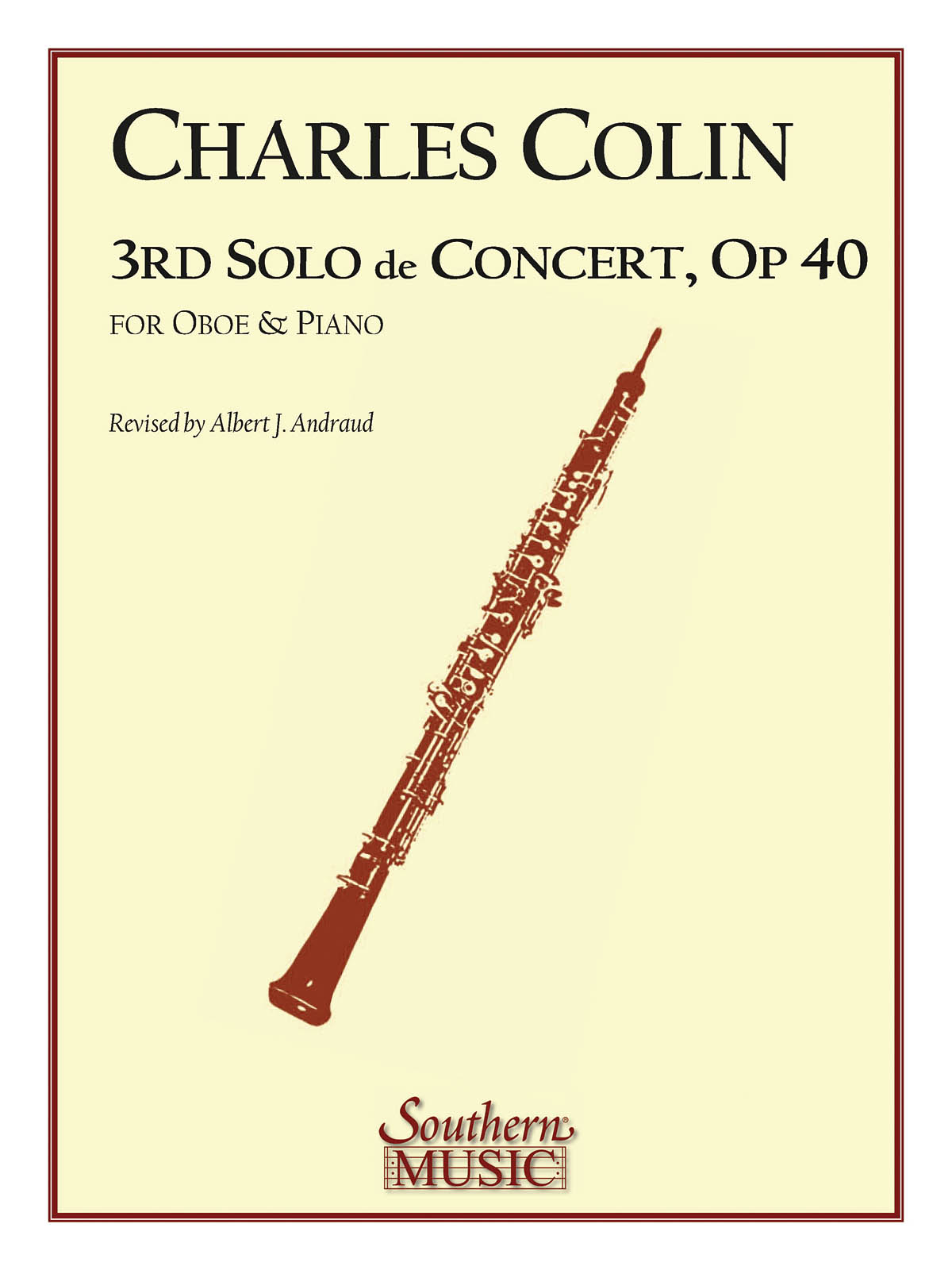 Charles Colin: Third Solo de Concert: Oboe Solo: Instrumental Album