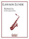 Lawson Lunde: Sonata: Alto Saxophone and Accomp.: Instrumental Work