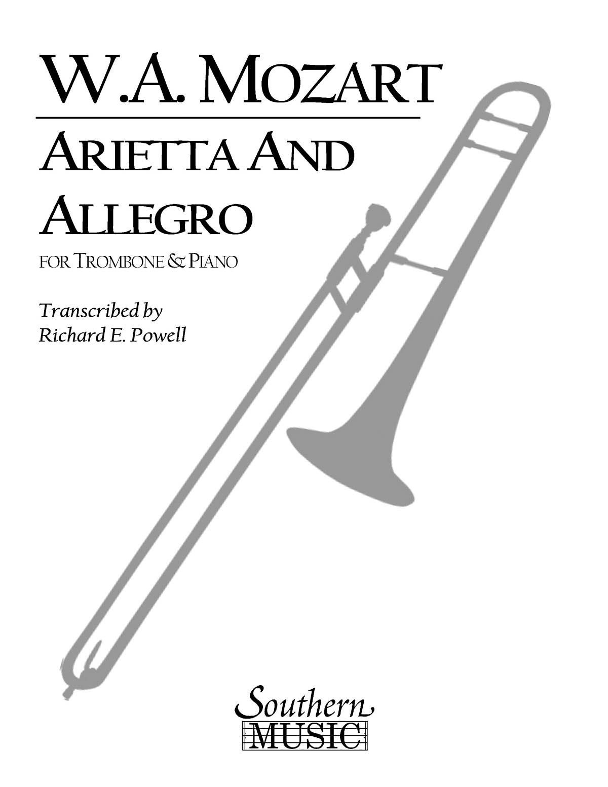 Wolfgang Amadeus Mozart: Arietta And Allegro  K109B/8 K3: Trombone and Accomp.:
