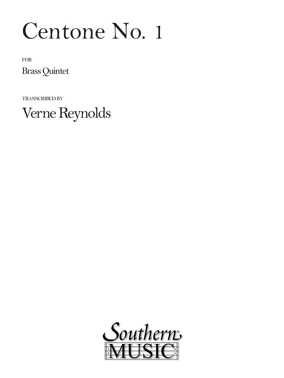 Centone No. 1: Brass Ensemble: Score