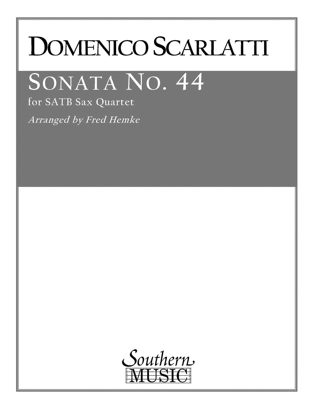 Domenico Scarlatti: Sonata No. 44: Saxophone Ensemble: Score