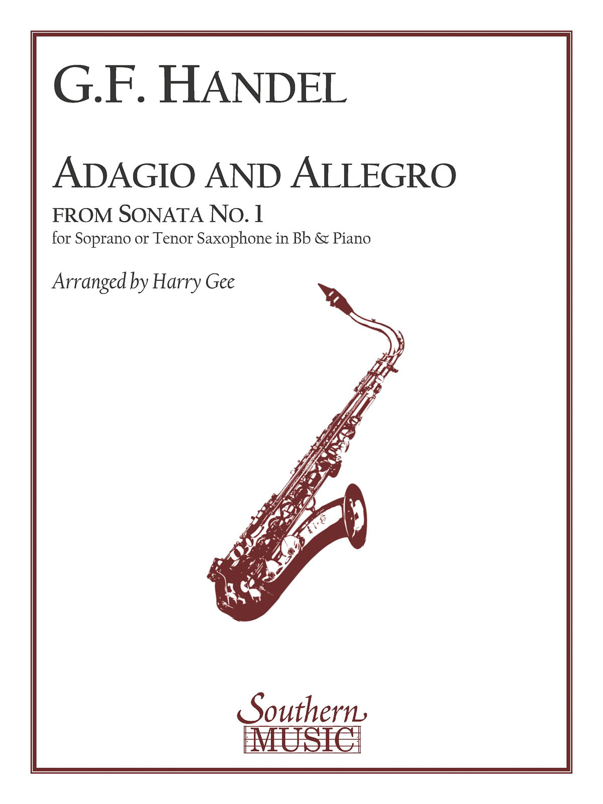 Georg Friedrich Hndel: Adagio And Allegro: Tenor Saxophone: Instrumental Album