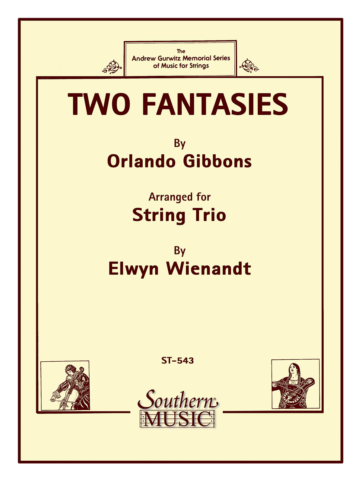 Orlando Gibbons: Two Fantasies: String Trio: Score