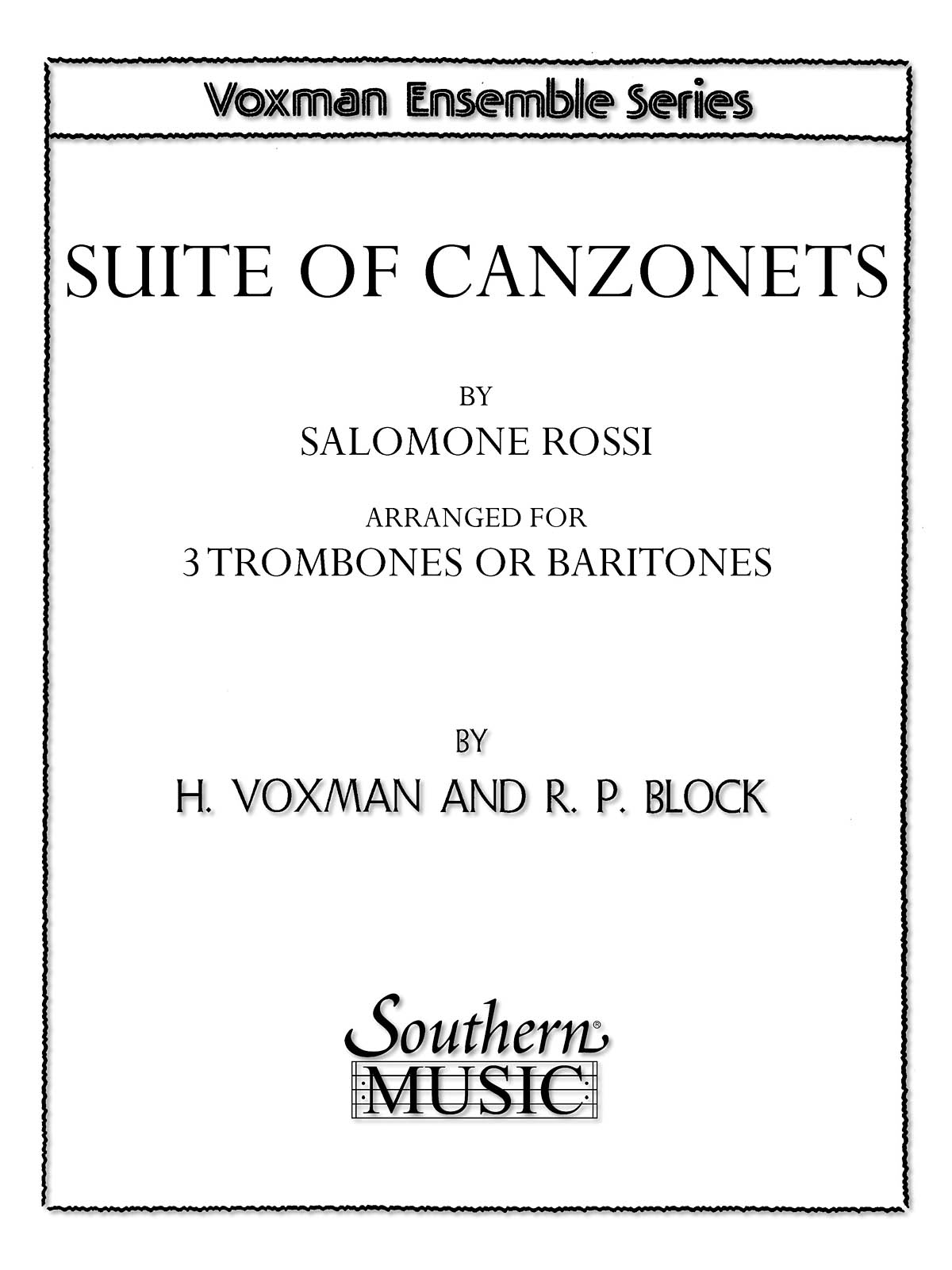 Salamone Rossi: Suite of Canzonets: Trombone Ensemble: Instrumental Album