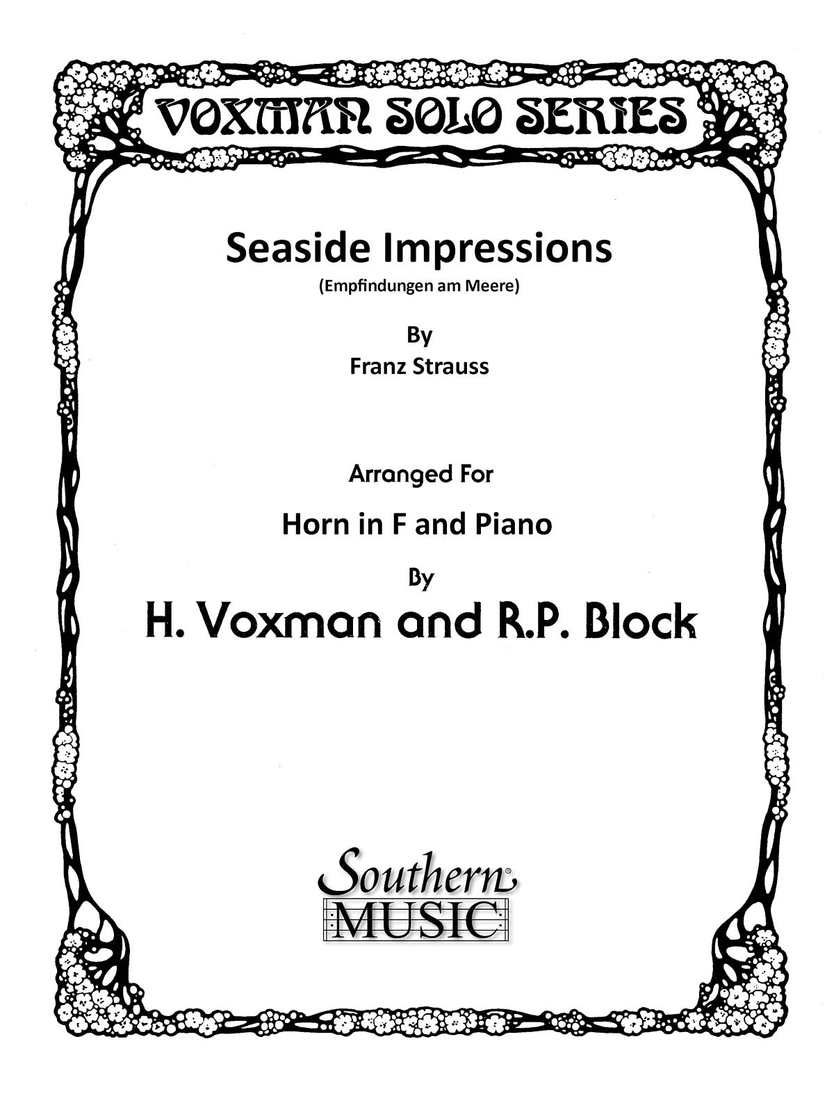 Franz Strauss: Seaside Impressions: French Horn and Accomp.: Part