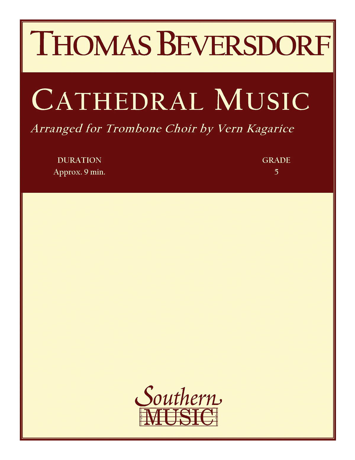 Thomas Beversdorf: Cathedral Music: Trombone Ensemble: Score & Parts