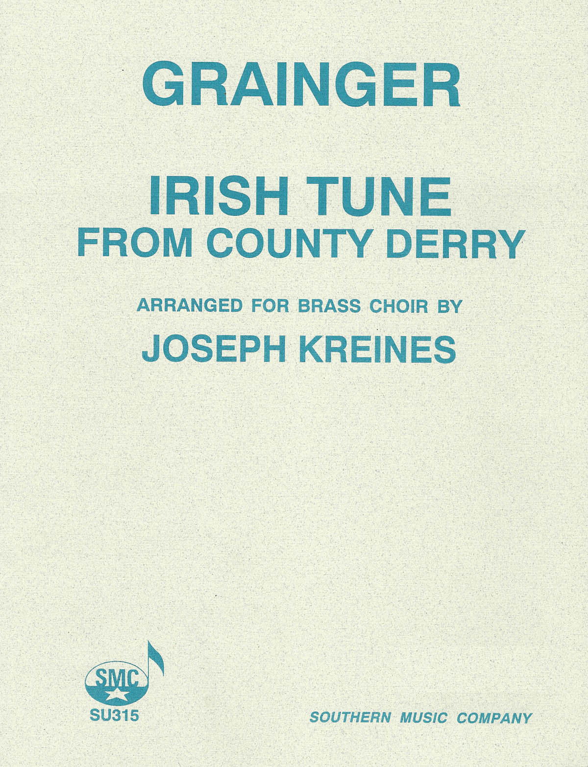 Percy Aldridge Grainger: Irish Tune from County Derry: Brass Ensemble: Score &