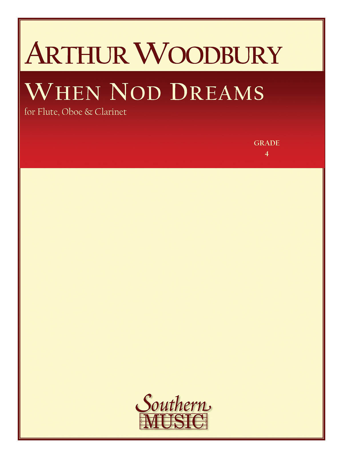 Arthur Woodbury: When Nod Dreams: Woodwind Ensemble: Score