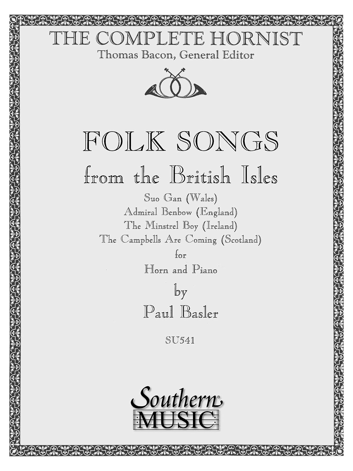Paul Basler: Folk Songs From The British Isles: French Horn Solo: Instrumental