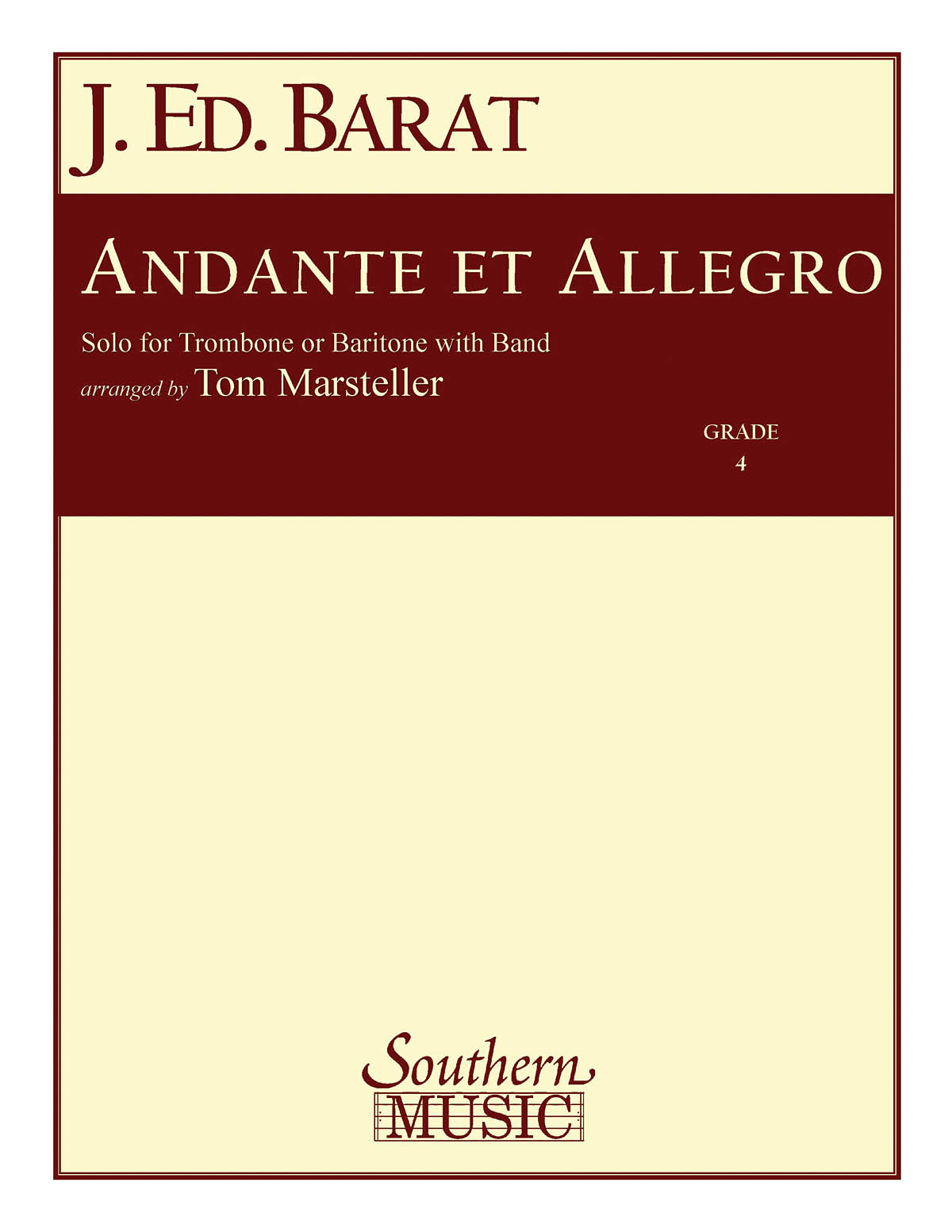 J.E. Barat: Andante And Allegro: Concert Band: Score & Parts