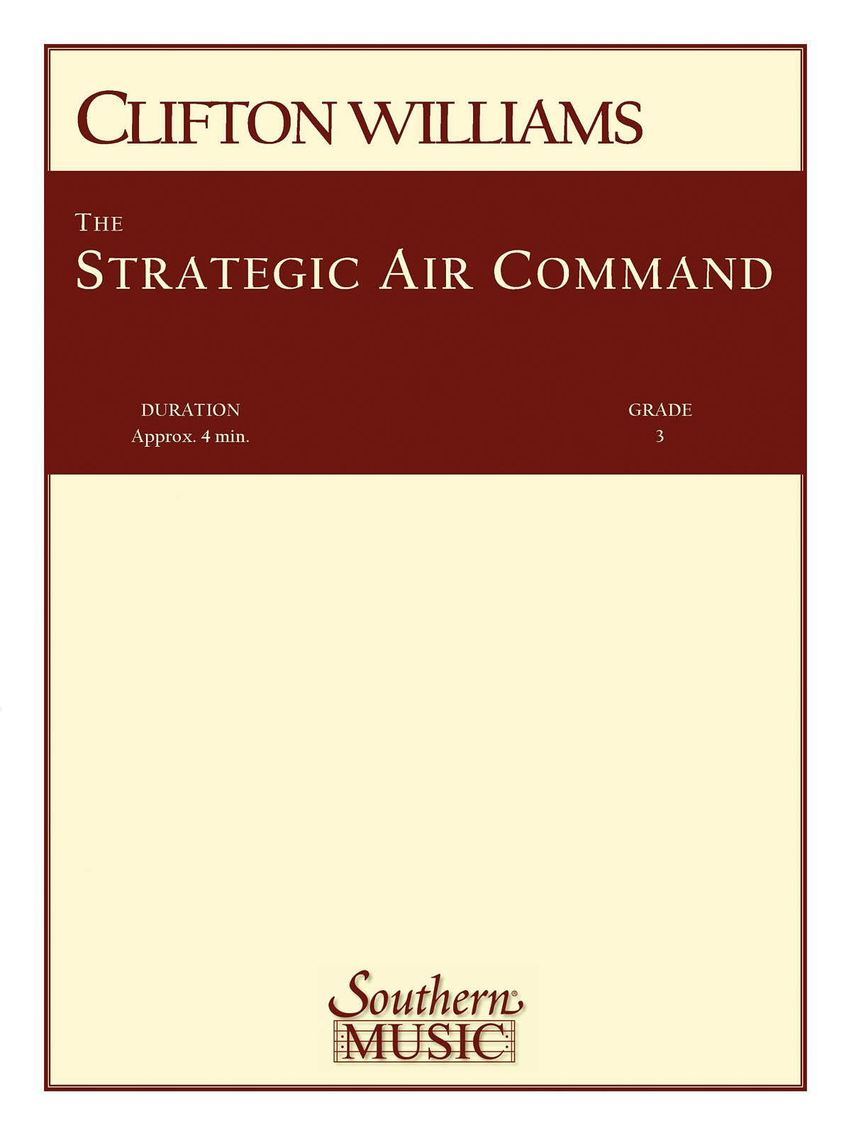 Clifton Williams: Strategic Air Command (S.A.C.): Concert Band: Score & Parts
