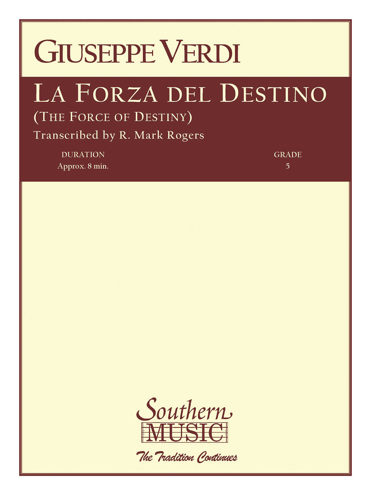 Giuseppe Verdi: La Forza del Destino: Concert Band: Score & Parts
