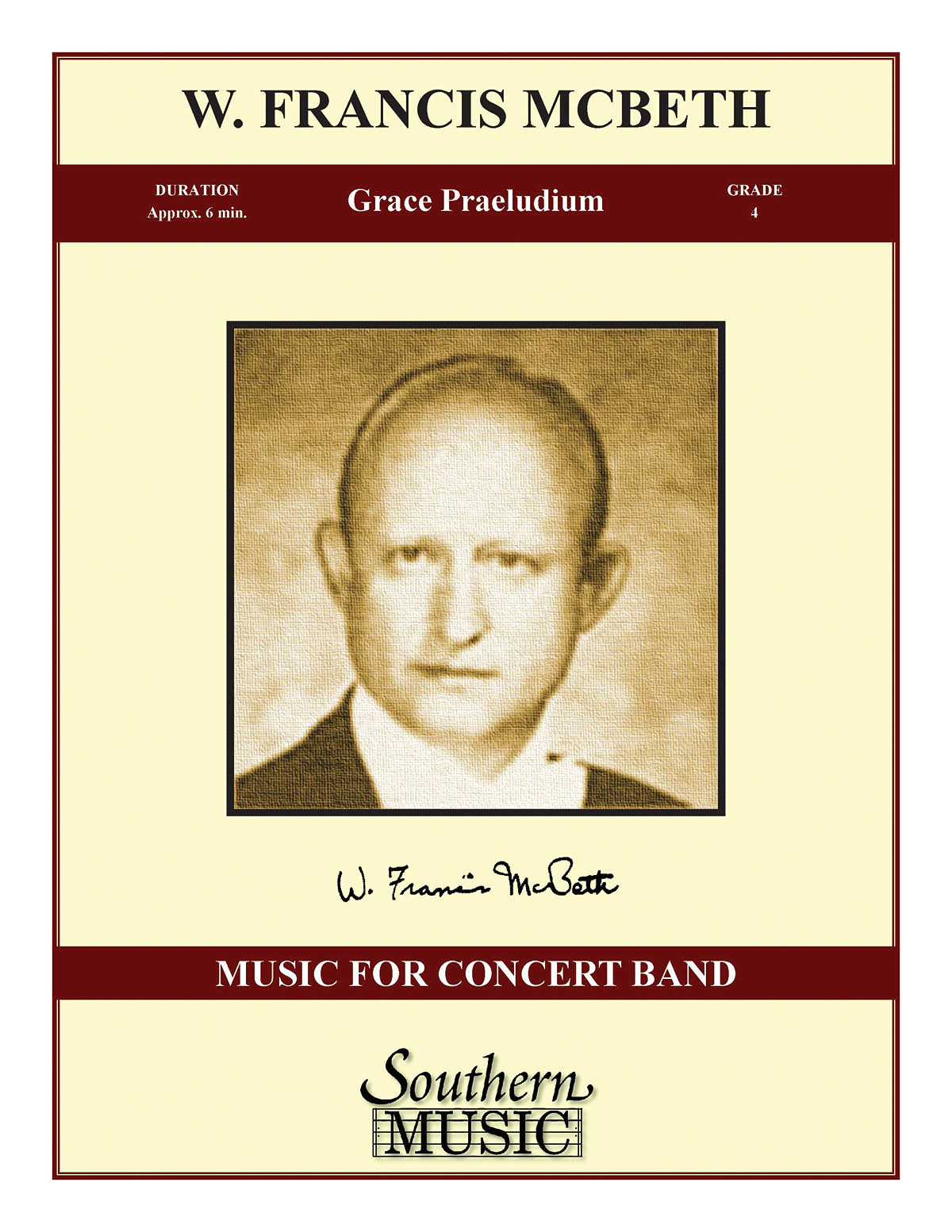 W. Francis McBeth: Grace Praeludium: Concert Band: Score & Parts