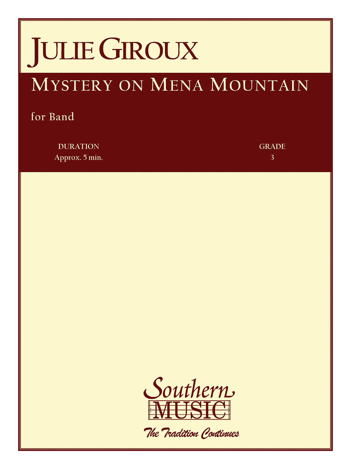 Julie Giroux: Mystery on Mena Mountain: Concert Band: Score & Parts