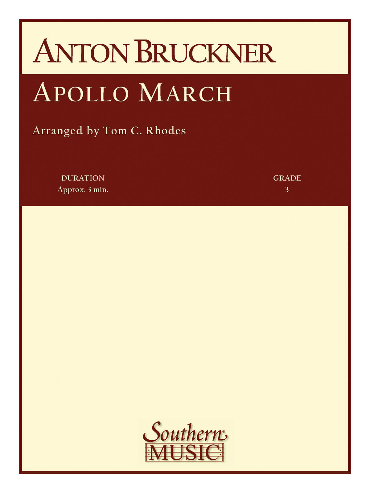 Anton Bruckner: Apollo March: Concert Band: Score & Parts