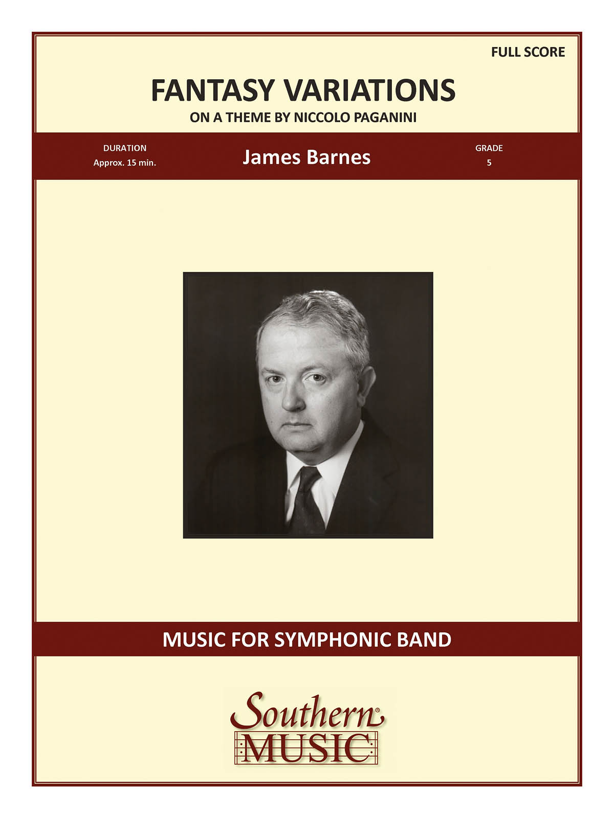 James Barnes Niccol Paganini: Fantasy Variations On A Theme Of Paganini: