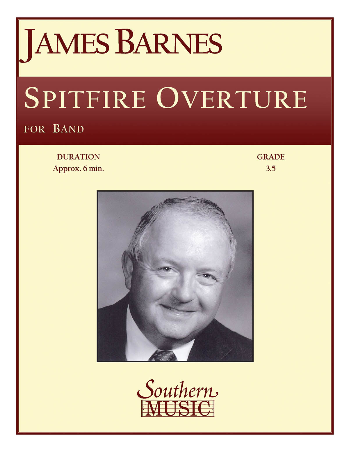James Barnes: Spitfire Overture: Concert Band: Score & Parts