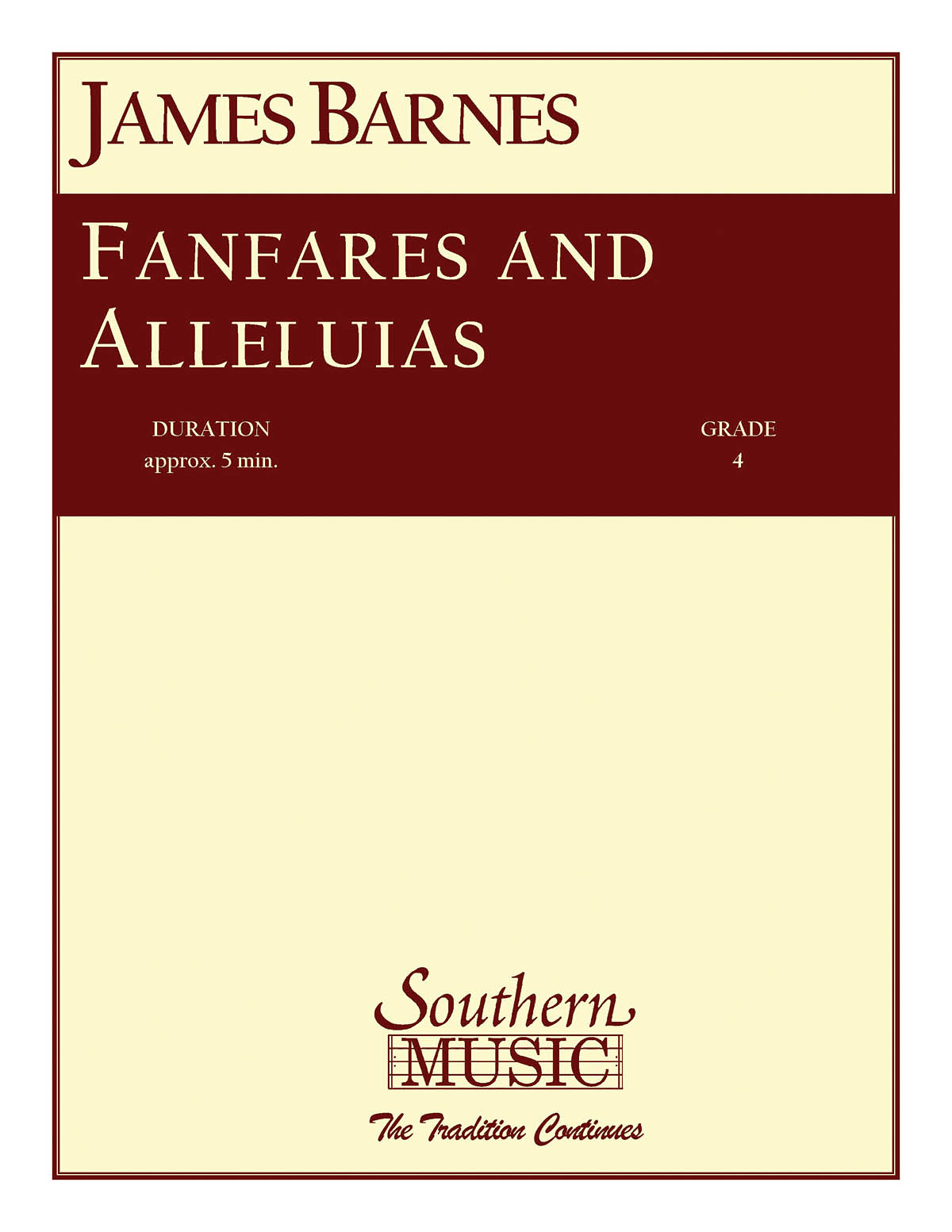James Barnes: Fanfares And Alleluias: Concert Band: Score & Parts