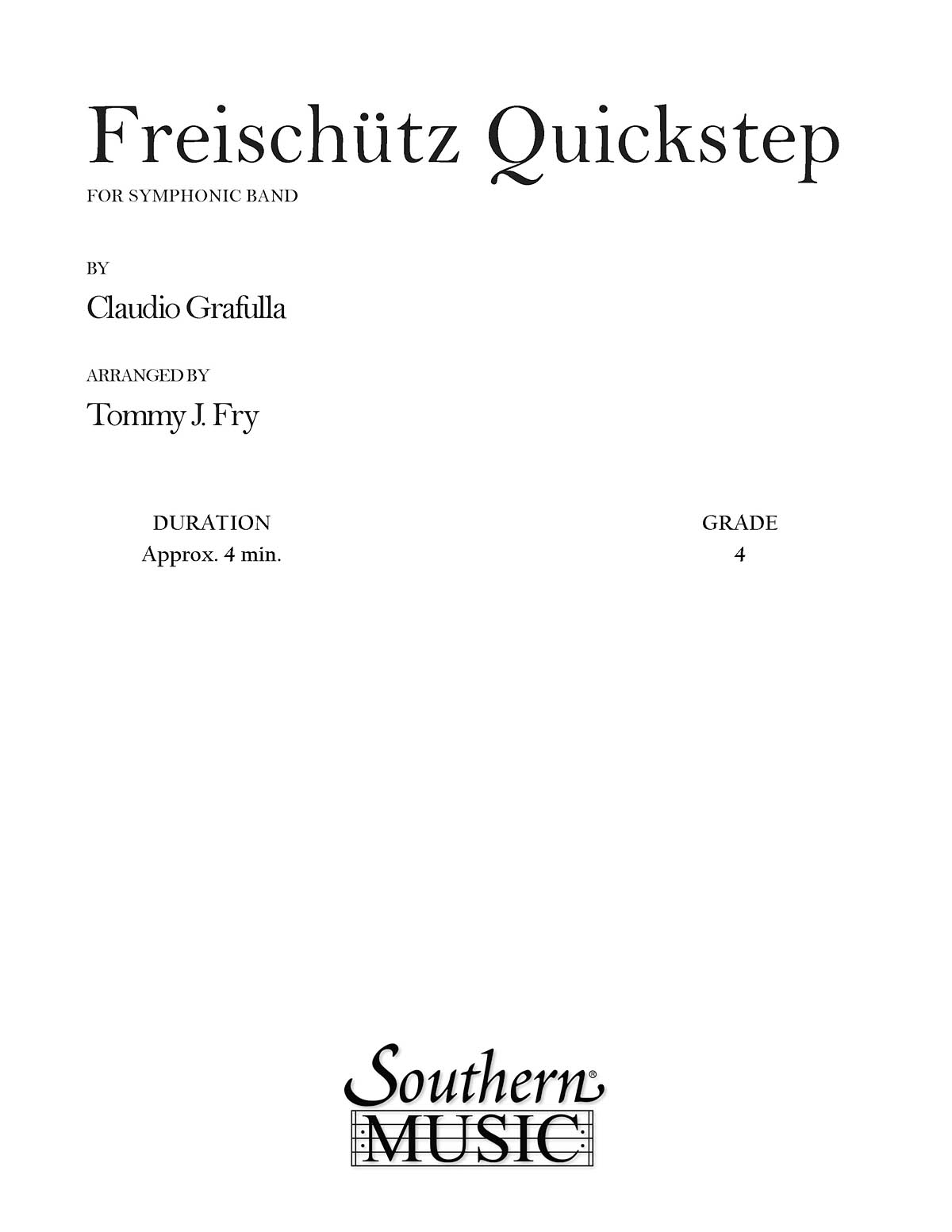 Claudio S. Grafulla: Freischutz Quickstep: Concert Band: Score & Parts
