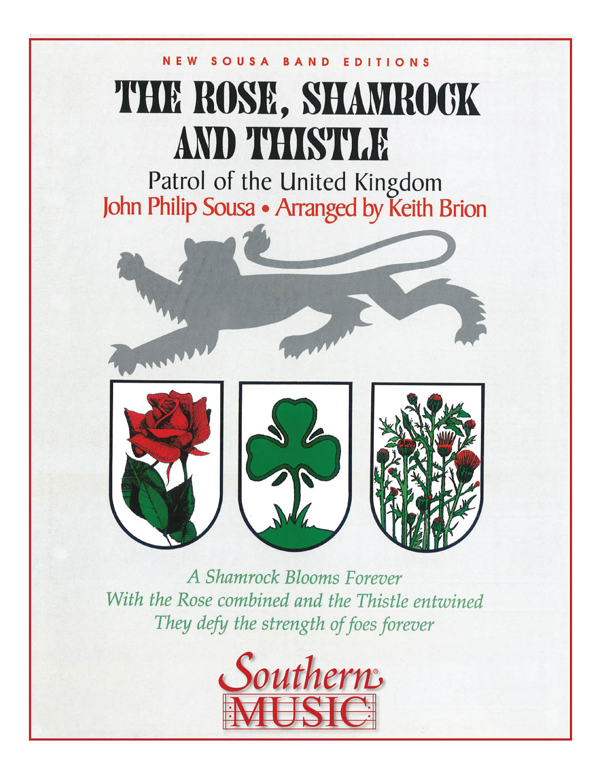 John Philip Sousa: The Rose  Shamrock and Thistle: Concert Band: Score and Parts