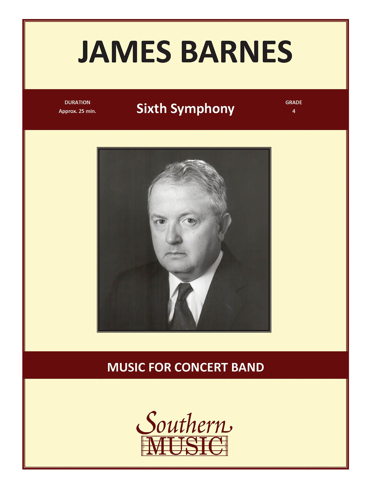 Christopher Tucker James Barnes: Sixth Symphony  Op. 130: Concert Band: Score &