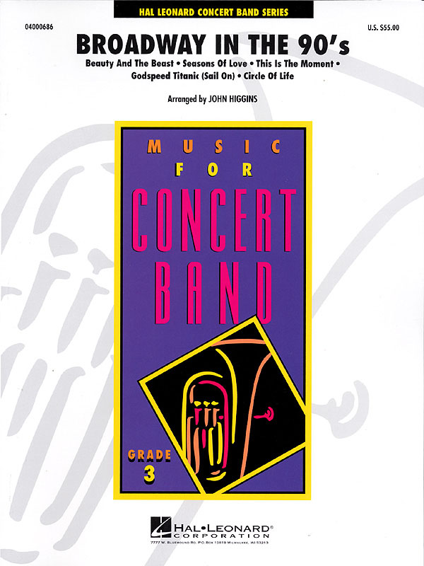 Broadway in the 90's: Concert Band: Score & Parts