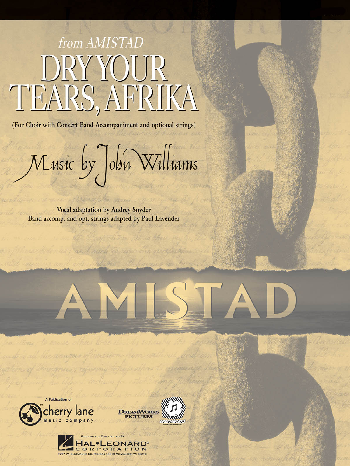 John Williams: Dry your Tears  Afrika (From Amistad): Concert Band: Score