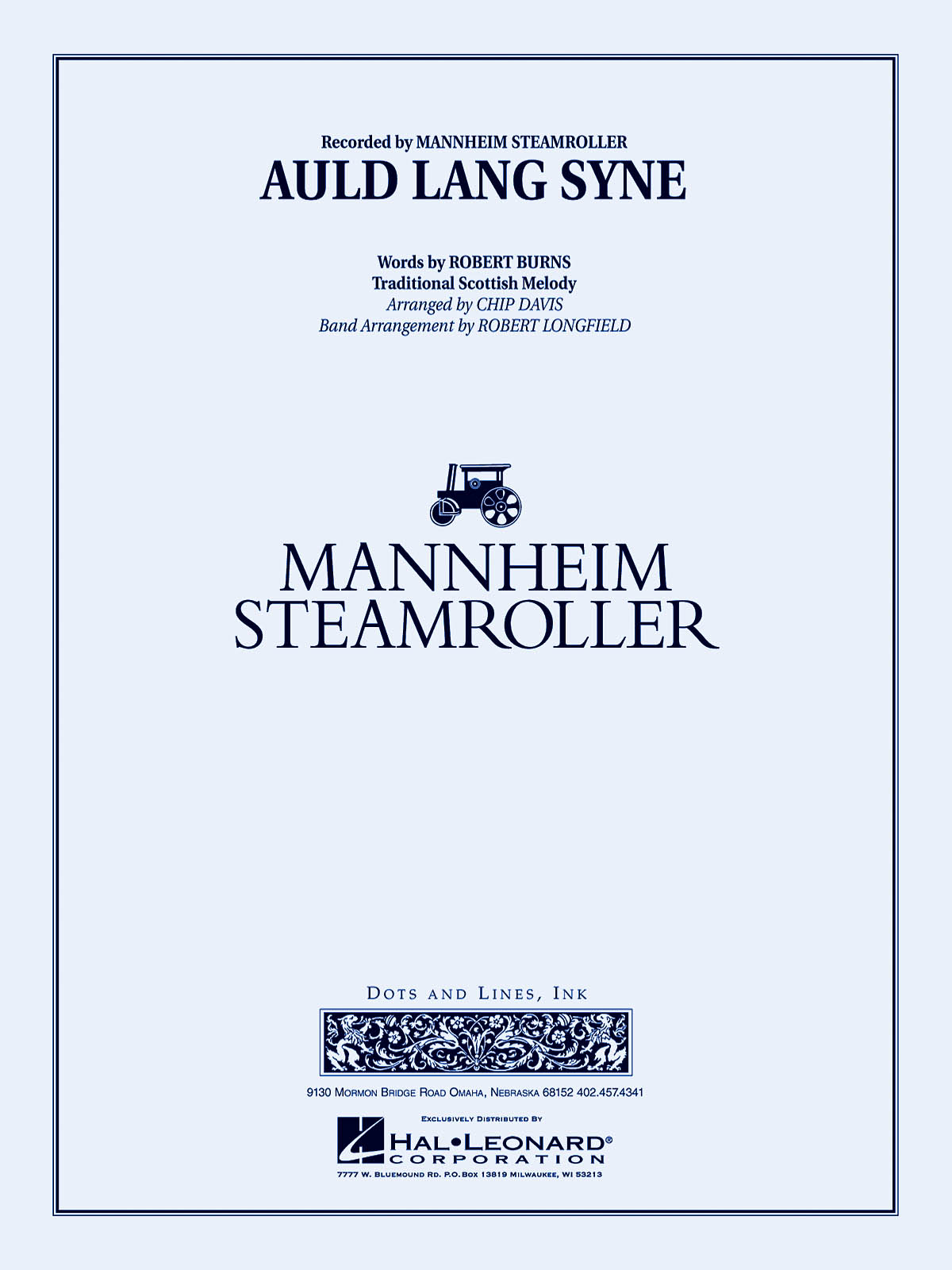 Mannheim Steamroller: Auld Lang Syne: Concert Band: Score & Parts