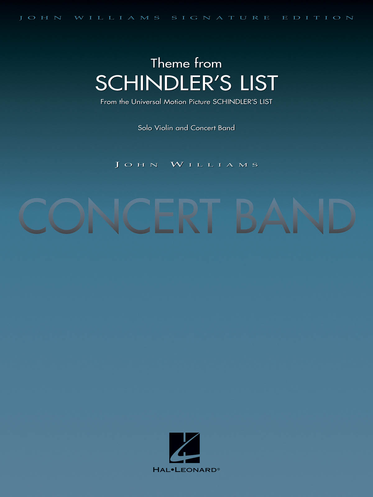 John Williams: Theme from Schindler's List: Concert Band: Score & Parts