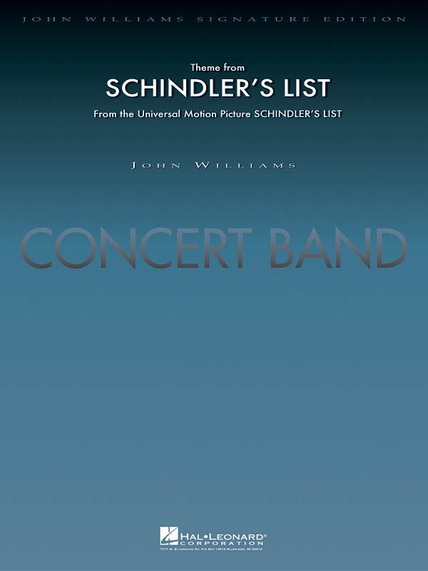 John Williams: Theme from Schindler's List: Concert Band: Score