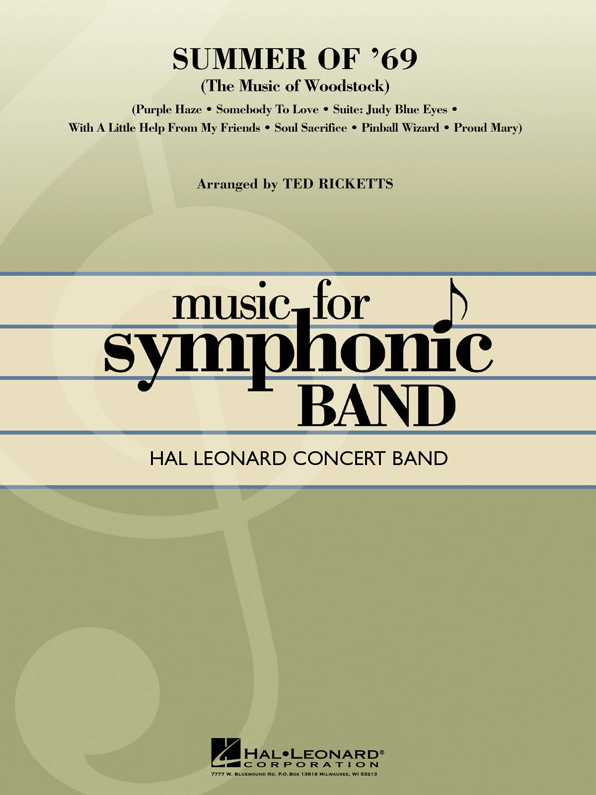 Summer of '69: Concert Band: Score & Parts