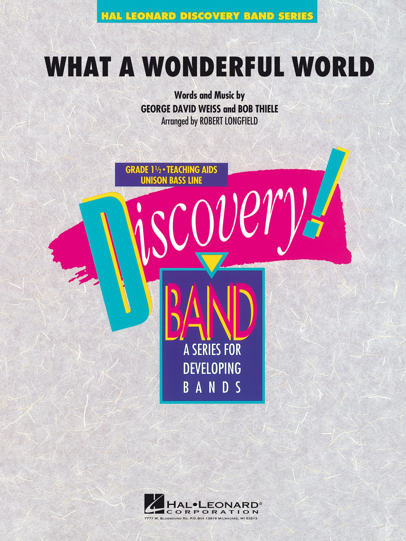 Bob Thiele George David Weiss: What A Wonderful World: Concert Band: Score