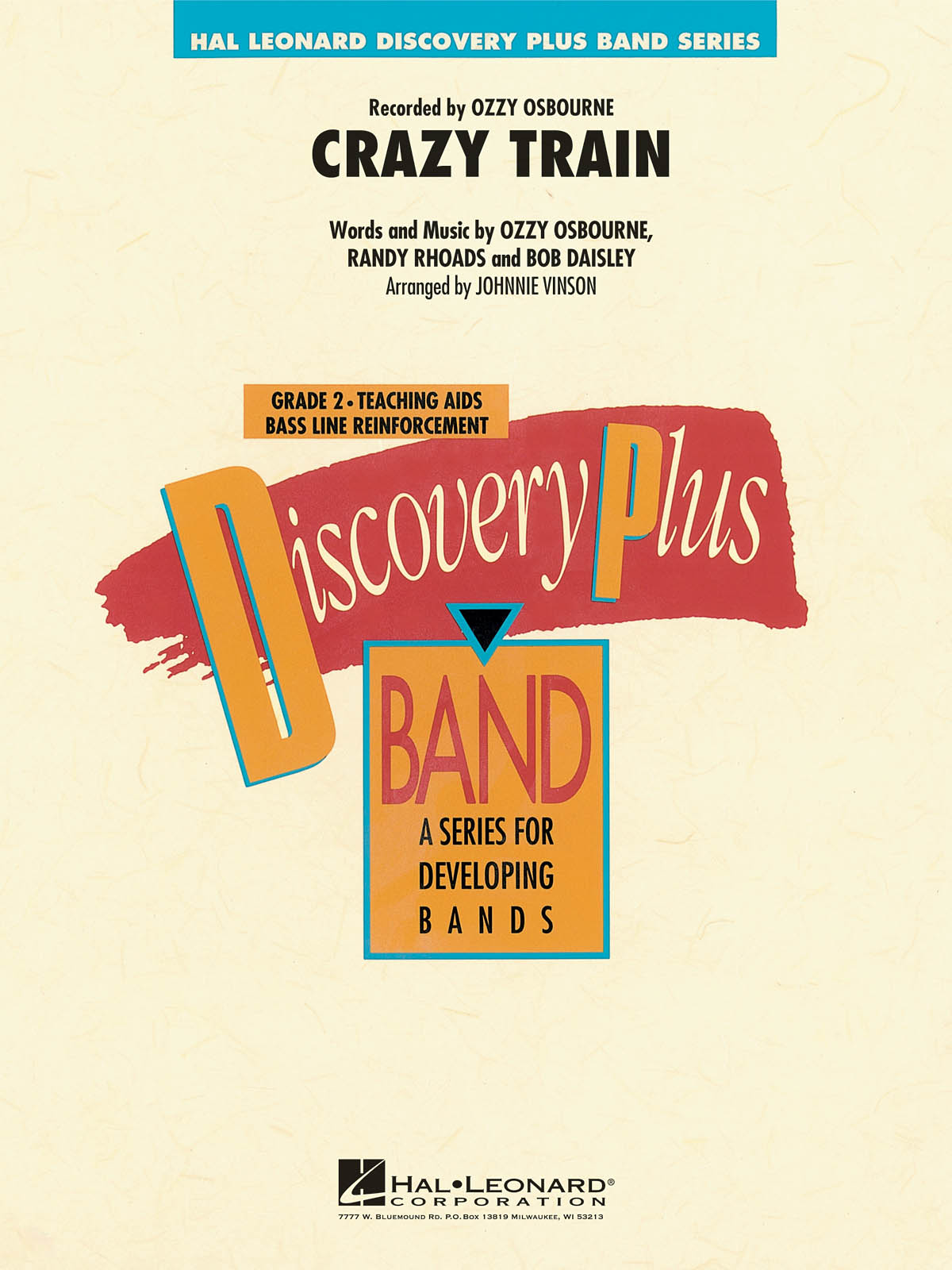 Bob Daisley Ozzy Osbourne Randy Rhoads: Crazy Train: Concert Band: Score & Parts