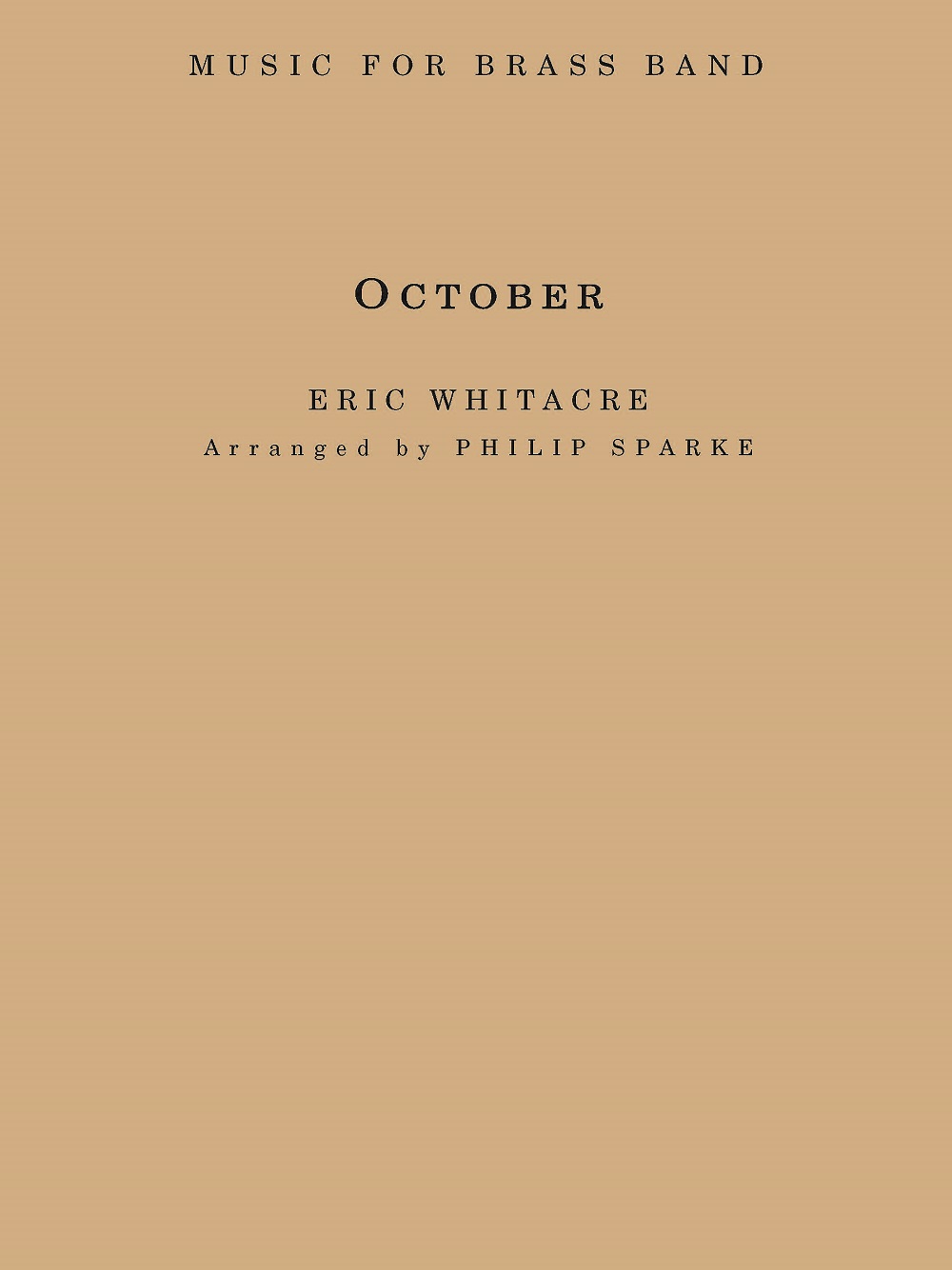 Eric Whitacre: October: Brass Band: Score & Parts