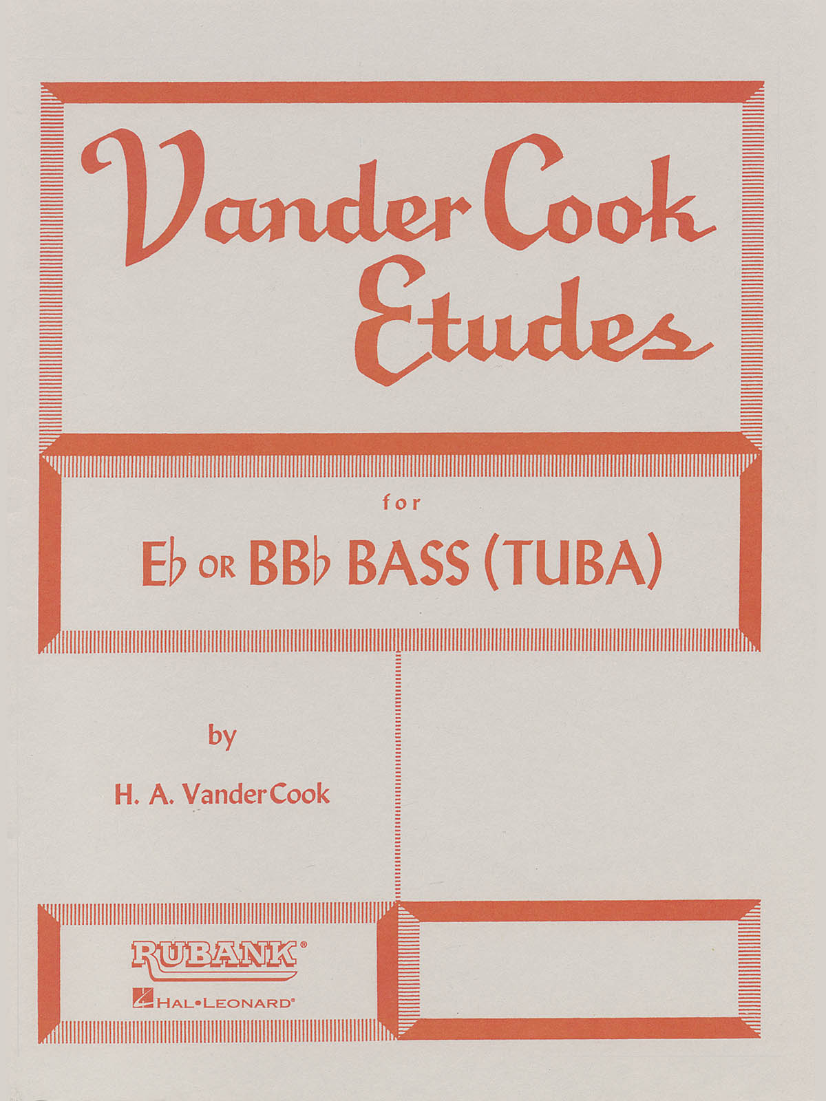 H.A. VanderCook: Vandercook Etudes for Bass/Tuba (B.C.): Tuba Solo: Instrumental