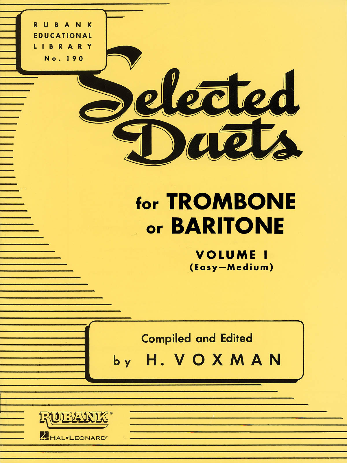 Selected Duets for Trombone or Baritone Vol. 1: Trombone Solo: Instrumental