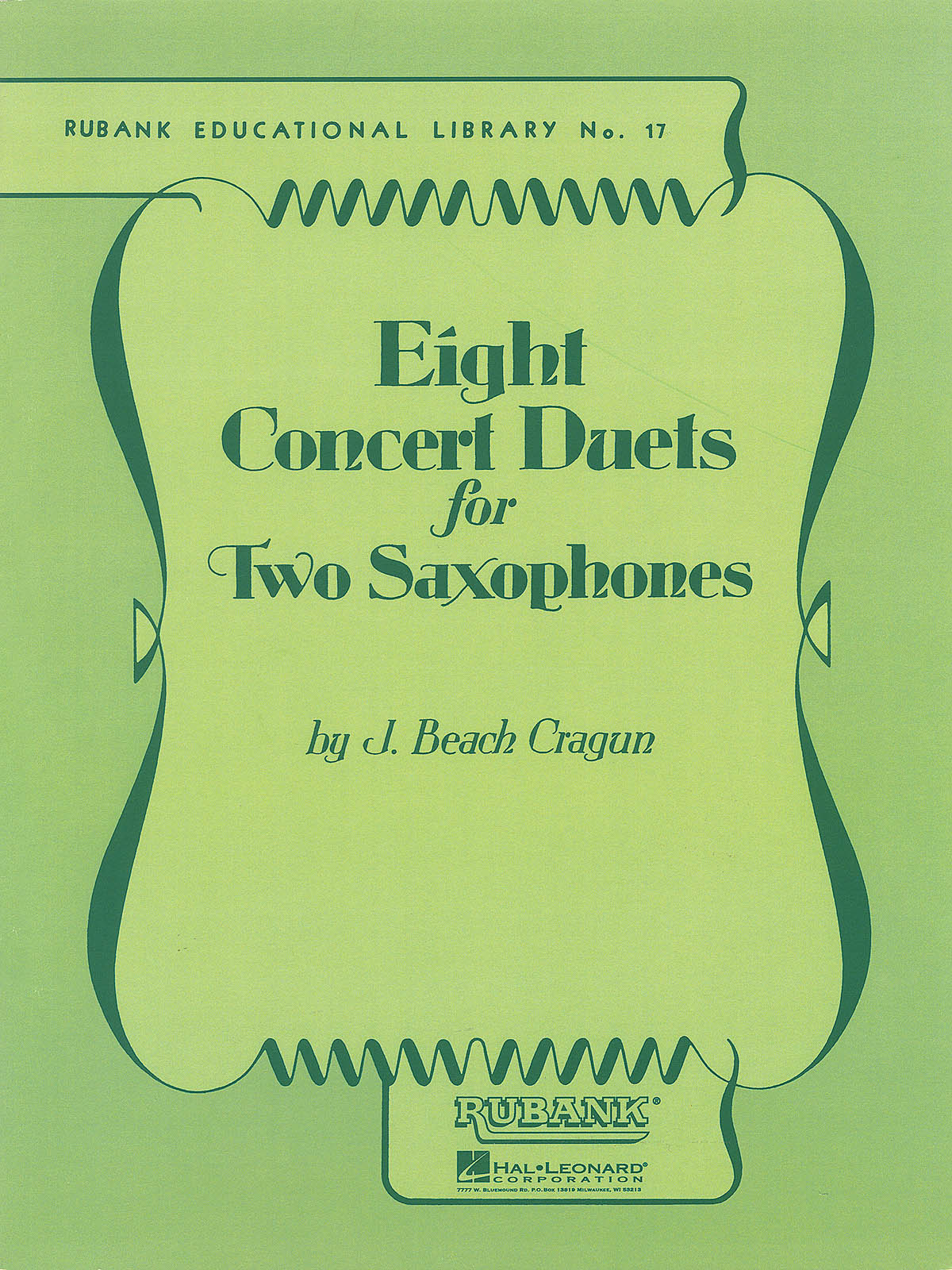 J. Beach Cragun: Eight Concert Duets for Two Saxophones: Saxophone: Instrumental