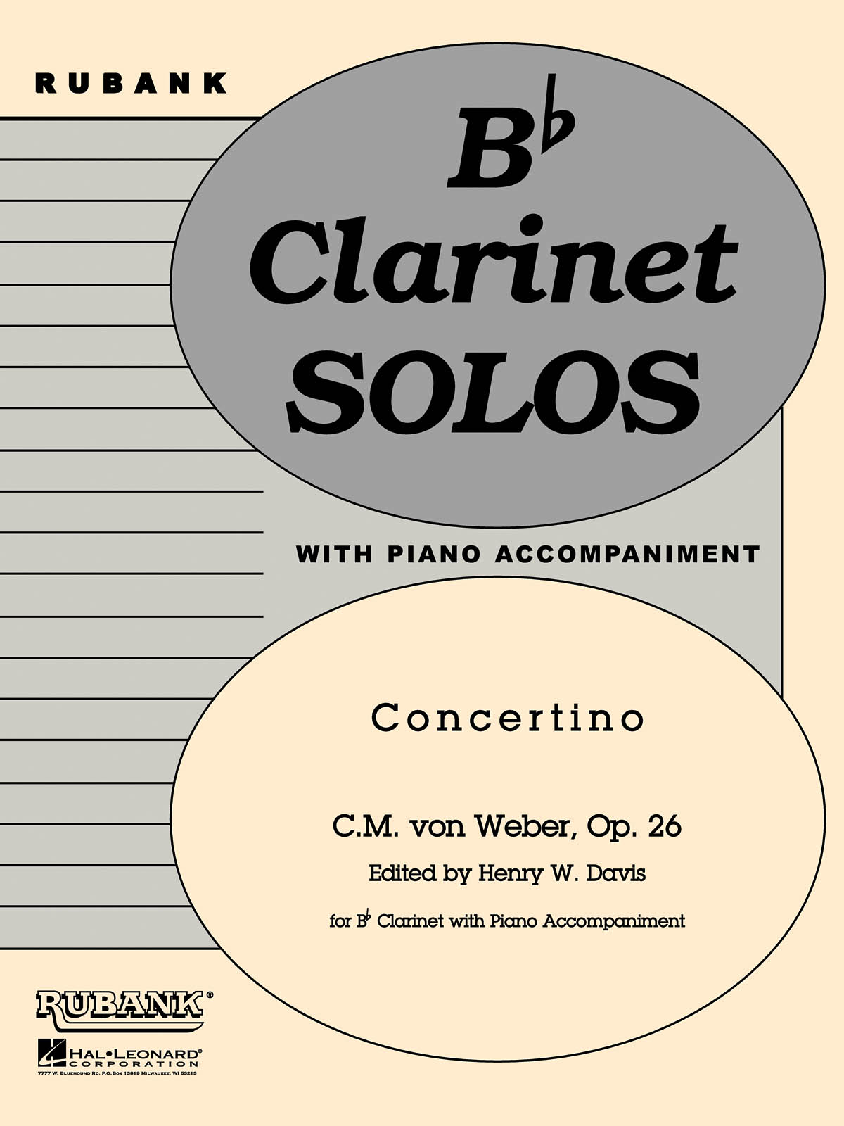 Carl Maria von Weber: Concertino  Op. 26: Clarinet and Accomp.: Instrumental